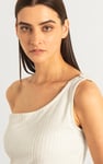 One Shoulder Crop Vest Top