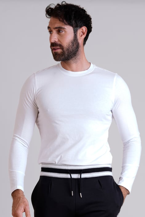 White/Grey Mélange Regular Fit Long Sleeve T-Shirt 2 Pack