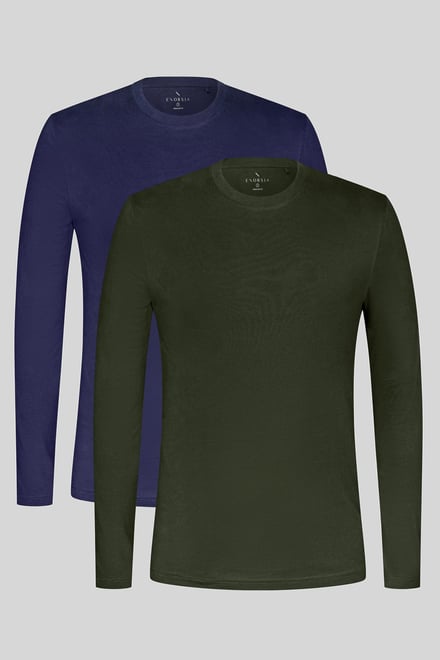 Regular Fit Long Sleeve T-Shirt 2 Pack