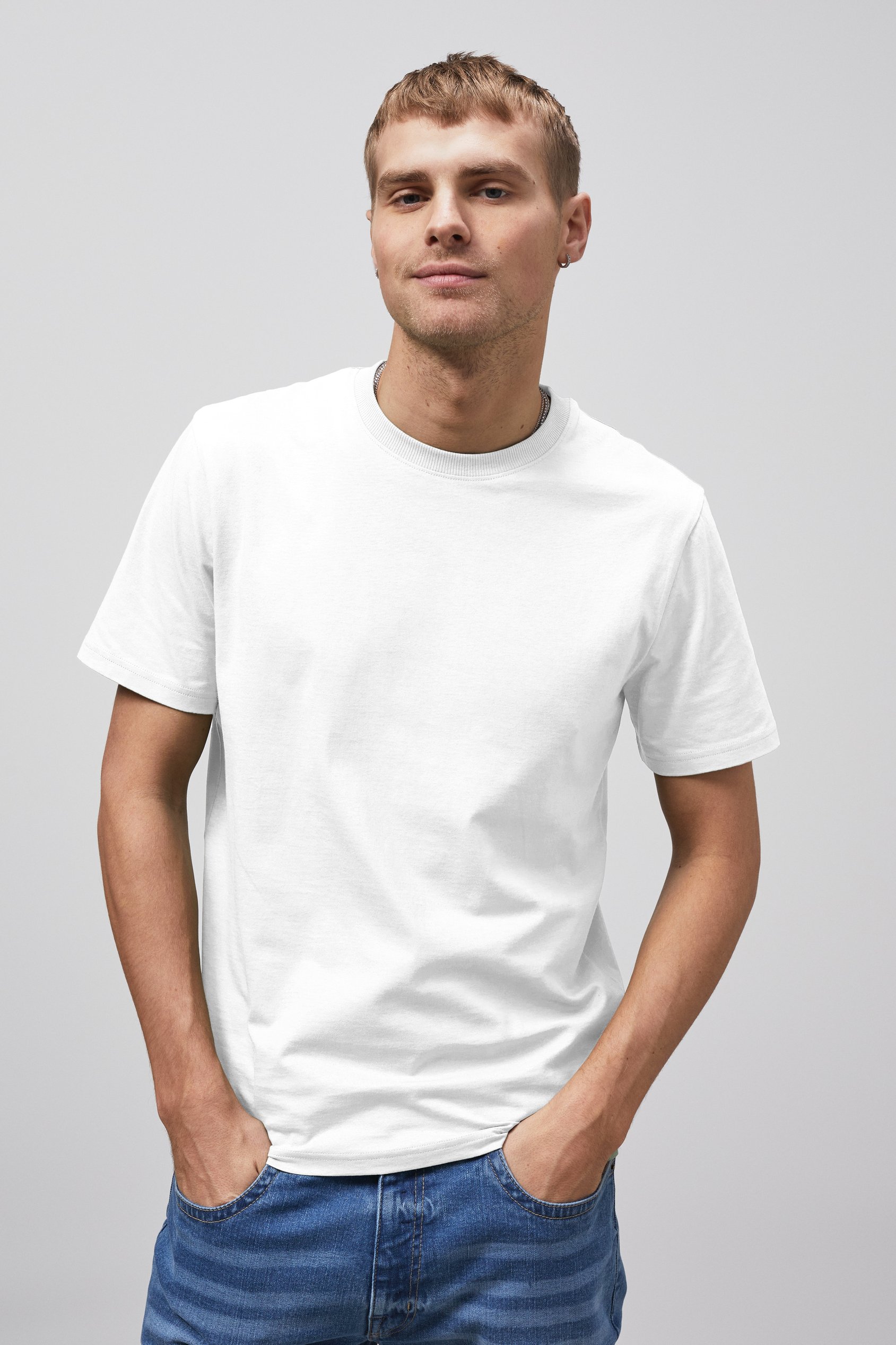 Enorsia Men's White Essential Short Sleeve T-Shirt - Uk Xl