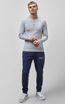 Button Detail Half Placket Long Sleeve T-shirt