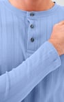 Button Detail Half Placket Long Sleeve T-shirt
