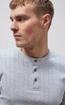 Button Detail Half Placket Long Sleeve T-shirt