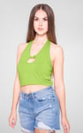 Halter Neck Crop Tank Top