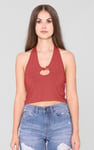 Halter Neck Crop Tank Top