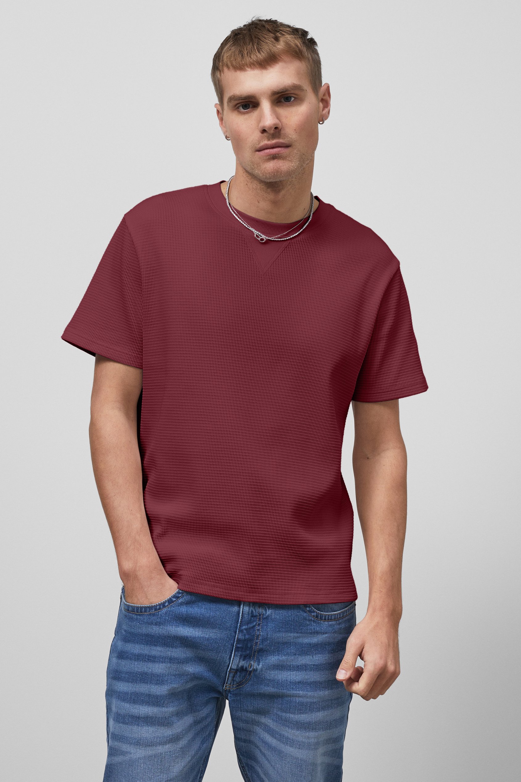 Men’s Regular Fit Waffle T-Shirt | Enorsia