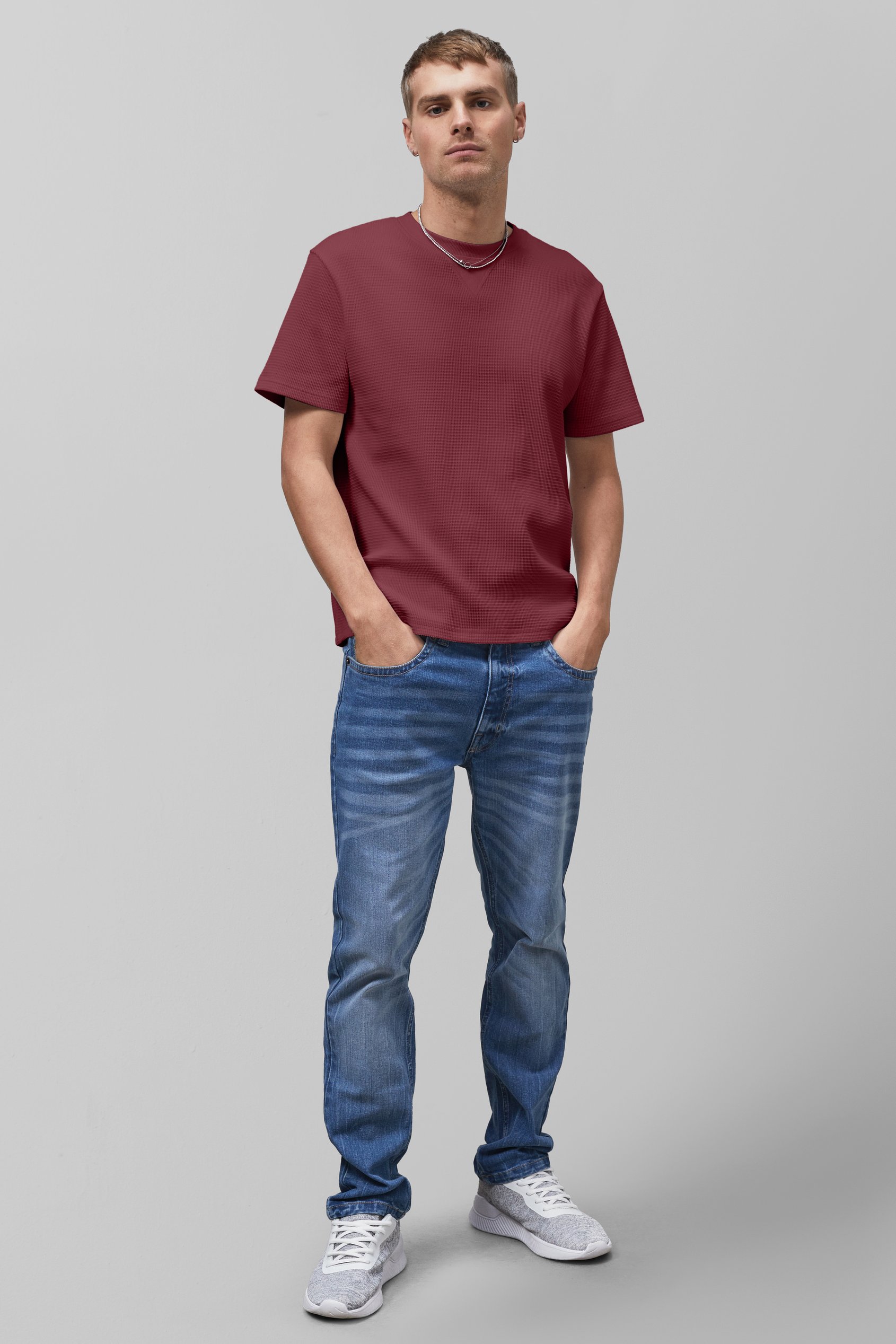 Men’s Regular Fit Waffle T-Shirt | Enorsia