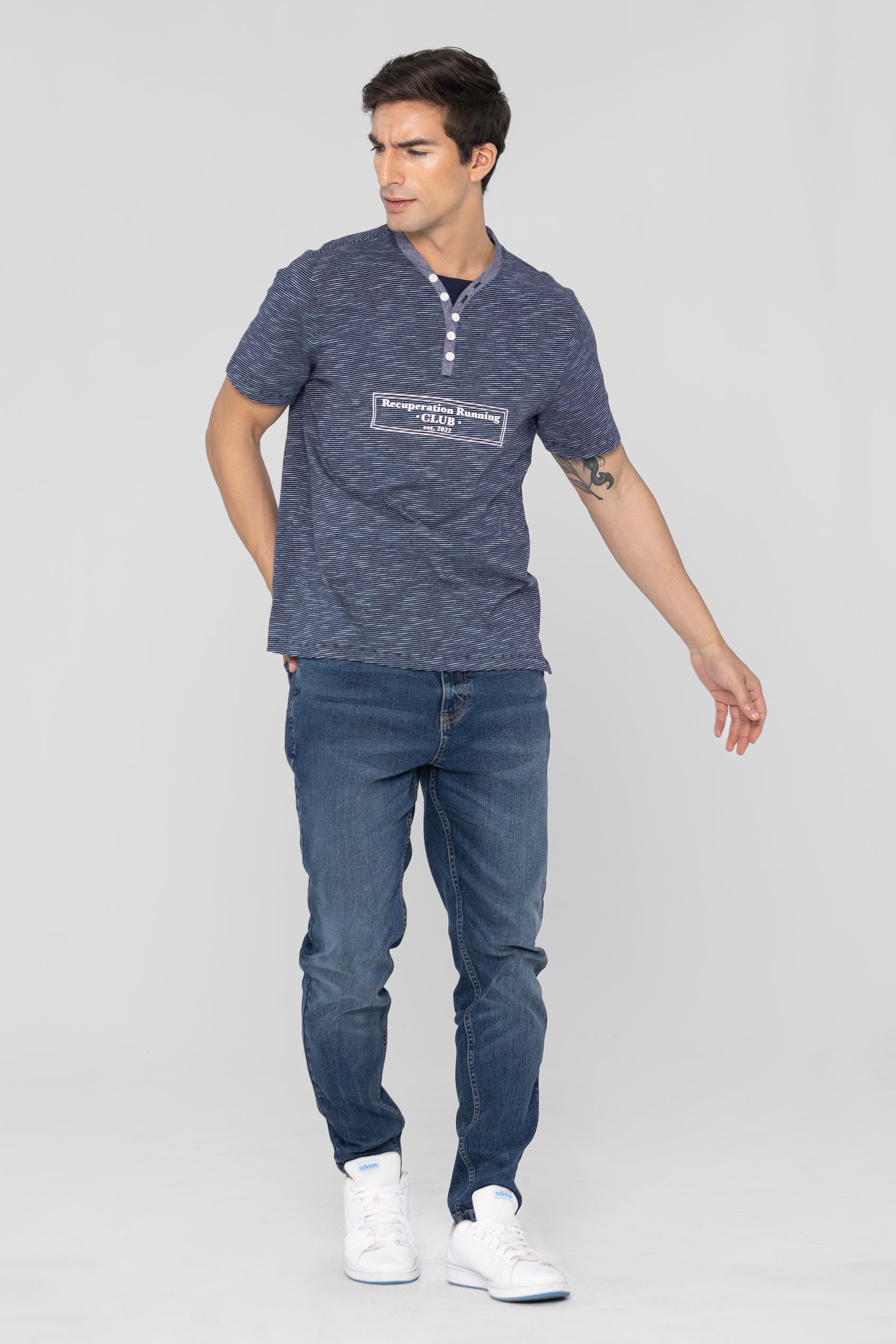 Half Placket Y/D T-Shirt