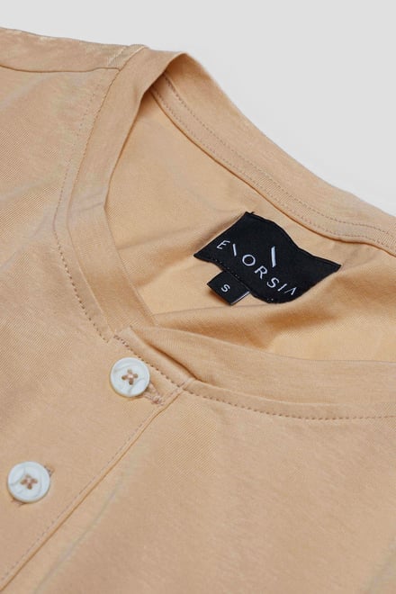 Half Placket Long Sleeve T-Shirt