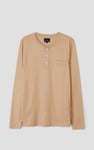 Half Placket Long Sleeve T-Shirt