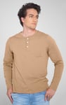Half Placket Long Sleeve T-Shirt