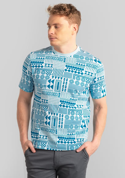 Mens Geometric Printed T-Shirt