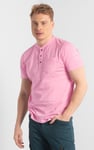 Short Sleeve Henley Washed Tee