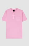 Short Sleeve Henley Washed Tee