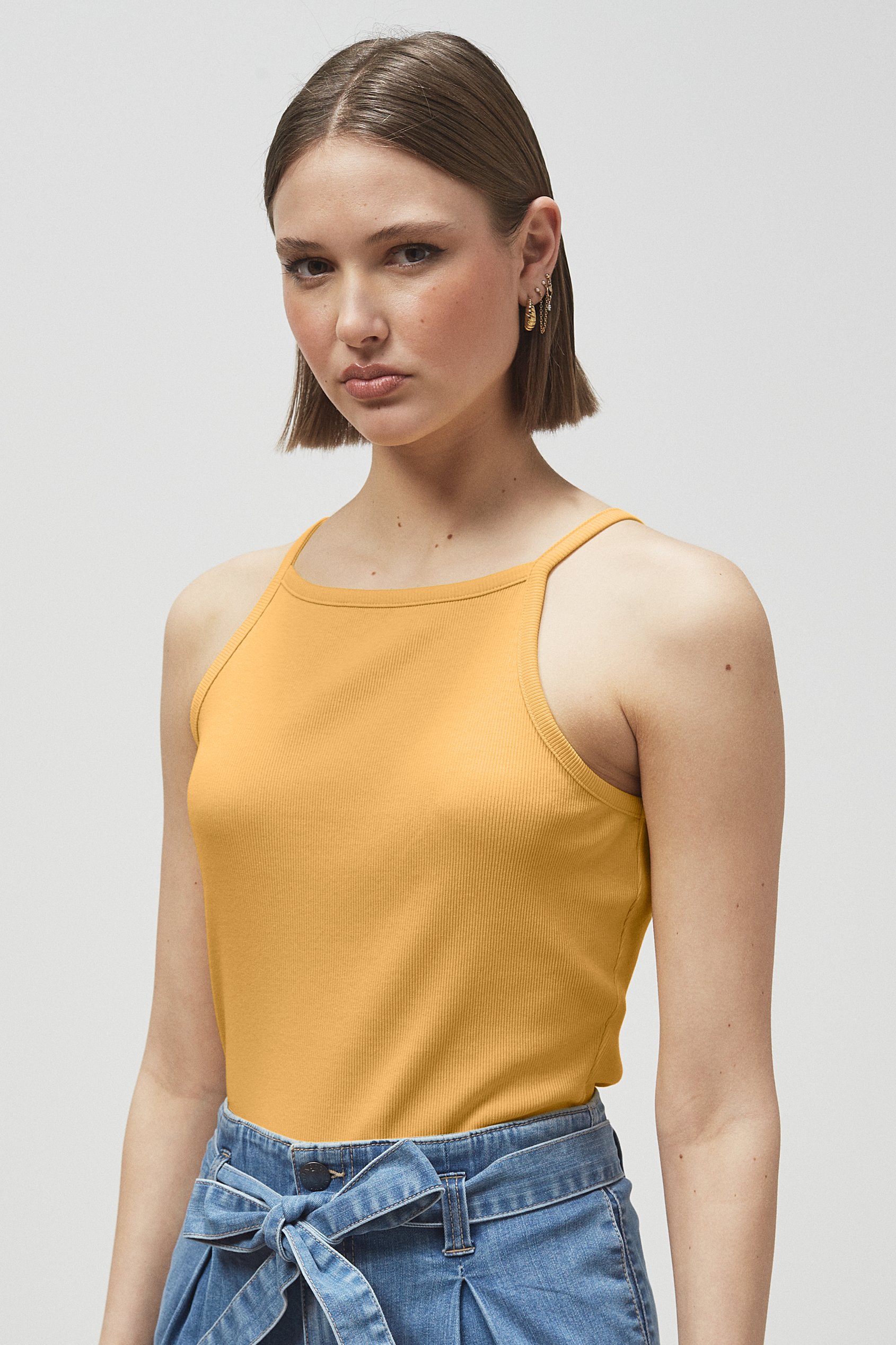 Square Neck Ribbed Cami