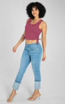 Ruched Rib Vest Tank Top
