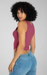 Ruched Rib Vest Tank Top