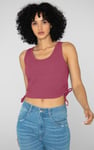 Ruched Rib Vest Tank Top