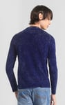 Mens Long Sleeve Indigo Washed T-Shirt