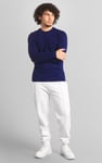 Mens Long Sleeve Indigo Washed T-Shirt