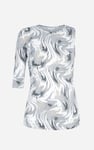 Womens One-Shoulder Fluid Printed Tops