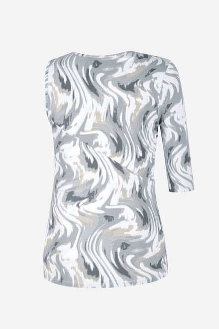 Womens One-Shoulder Fluid Printed Tops