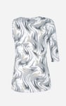 Womens One-Shoulder Fluid Printed Tops