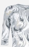 Womens One-Shoulder Fluid Printed Tops