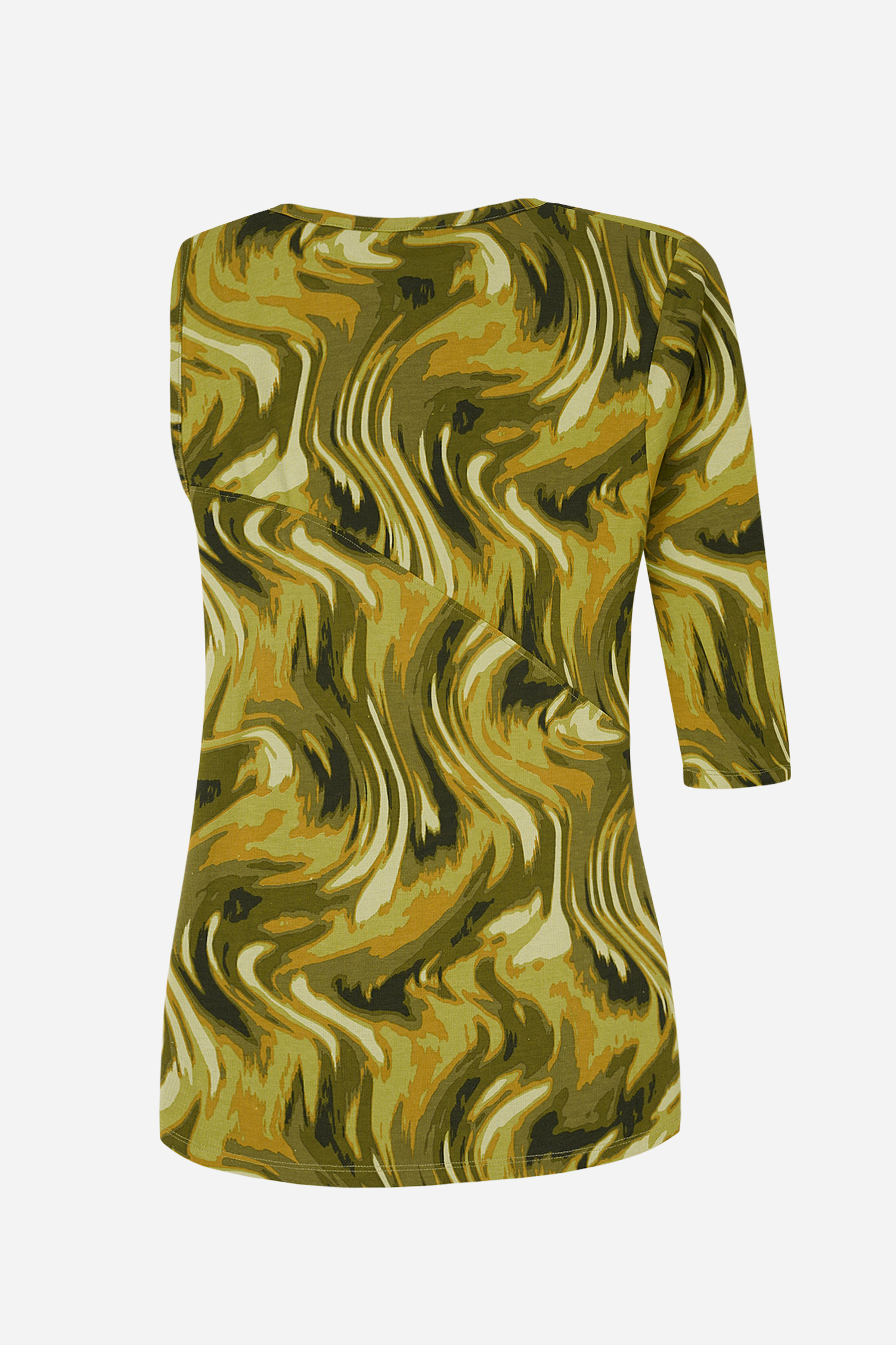 Womens One-Shoulder Fluid Printed Tops