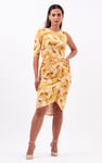 Womens One-Shoulder Fluid Printed Tops