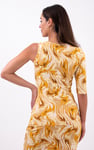 Womens One-Shoulder Fluid Printed Tops