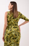 Womens One-Shoulder Fluid Printed Tops