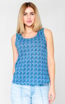 Wave Printed Vest Tank Top