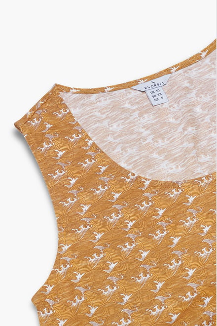 Wave Printed Vest Tank Top