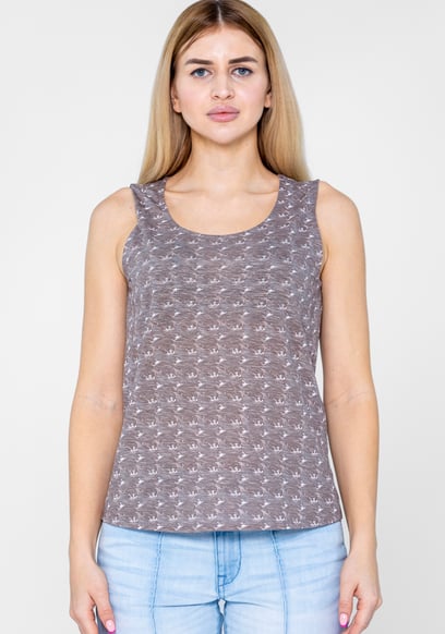 Wave Printed Vest Tank Top