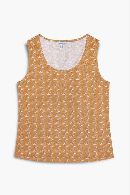 Wave Printed Vest Tank Top