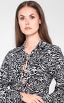 Tie Open Front Viscose Blouse