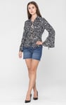 Tie Open Front Viscose Blouse