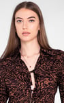 Tie Open Front Viscose Blouse