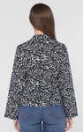 Tie Open Front Viscose Blouse
