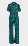 Womens Zip Through Wide Leg Jumpsuit