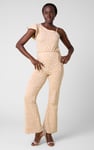 One-Shoulder Jumpsuit with Ruffle Sleeve Detail