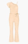 One-Shoulder Jumpsuit with Ruffle Sleeve Detail