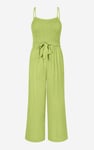 Belted Solid Jumpsuit with a Shirred Silhouette