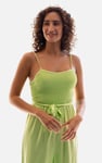 Belted Solid Jumpsuit with a Shirred Silhouette
