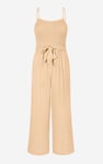 Belted Solid Jumpsuit with a Shirred Silhouette