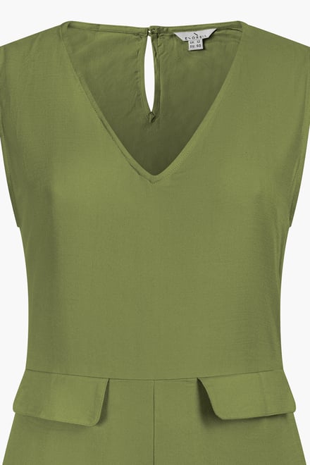 V-Neck Sleeveless Viscose Playsuit