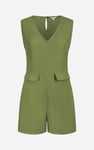 V-Neck Sleeveless Viscose Playsuit