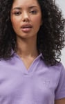 Waffle V-Neck Cropped Polo