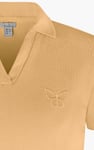 Waffle V-Neck Cropped Polo